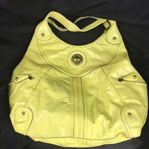 TRACY REESE LEMON YELLOW LEATHER HANDBAG